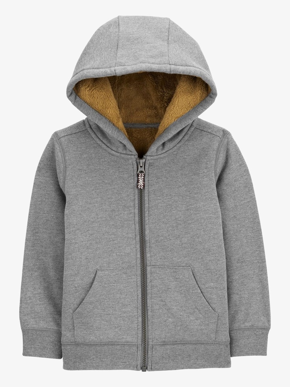 Carters Zip Up Sherpa Fleece Jacket Outdoor Warm Casual Cozy Neutral Fall Kids 6